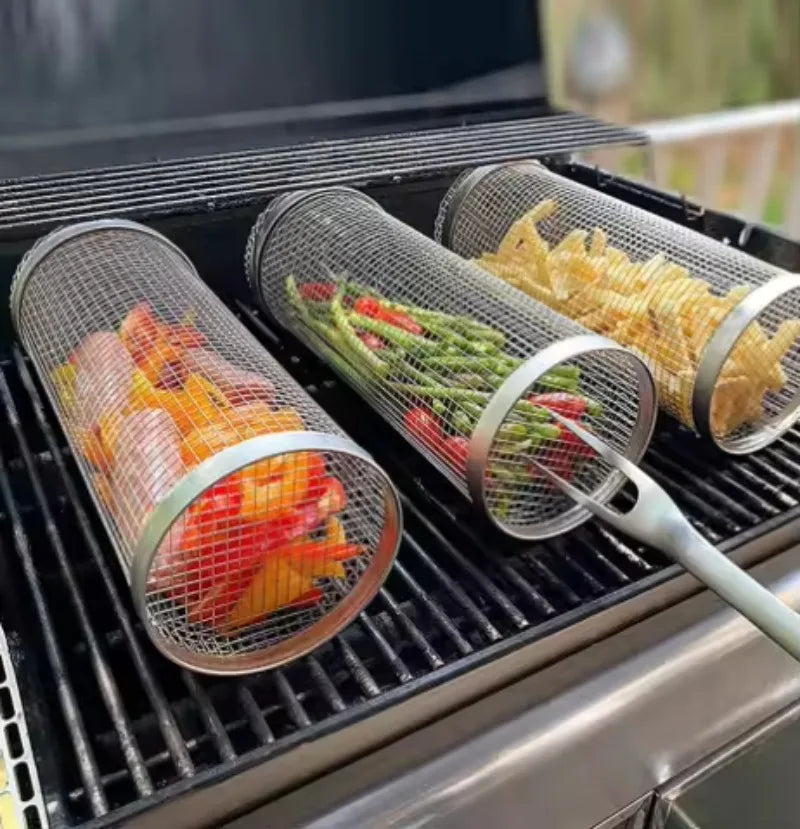 Edelstahl Grillkorb 2er Set