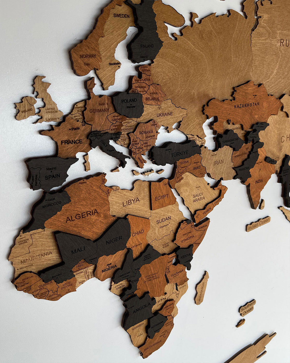 3D Weltkarte "ESPRESSO" -