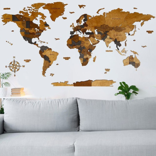 3D Weltkarte "ESPRESSO" -