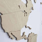 Blank Wooden World Map Natural Large Wall Art