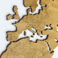 Blank Wooden World Map Wall Decor Oak