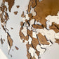 Wooden 3D wall map of the world | CAPPUCCINO