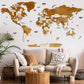 Wooden 3D wall map of the world | CAPPUCCINO