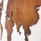 Empty World Map Home Wall Decor Walnut 1