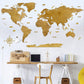 Blank Wooden World Map Wall Decor Oak