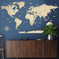 Blank Wooden World Map Natural Large Wall Art
