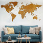 Colored Wooden World Map​ Oak 2