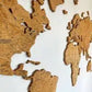 Colored Wooden World Map​ Oak 3